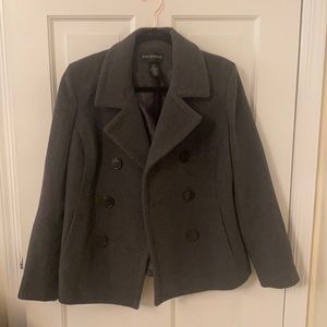 Petite Sophisticate gray pea coat